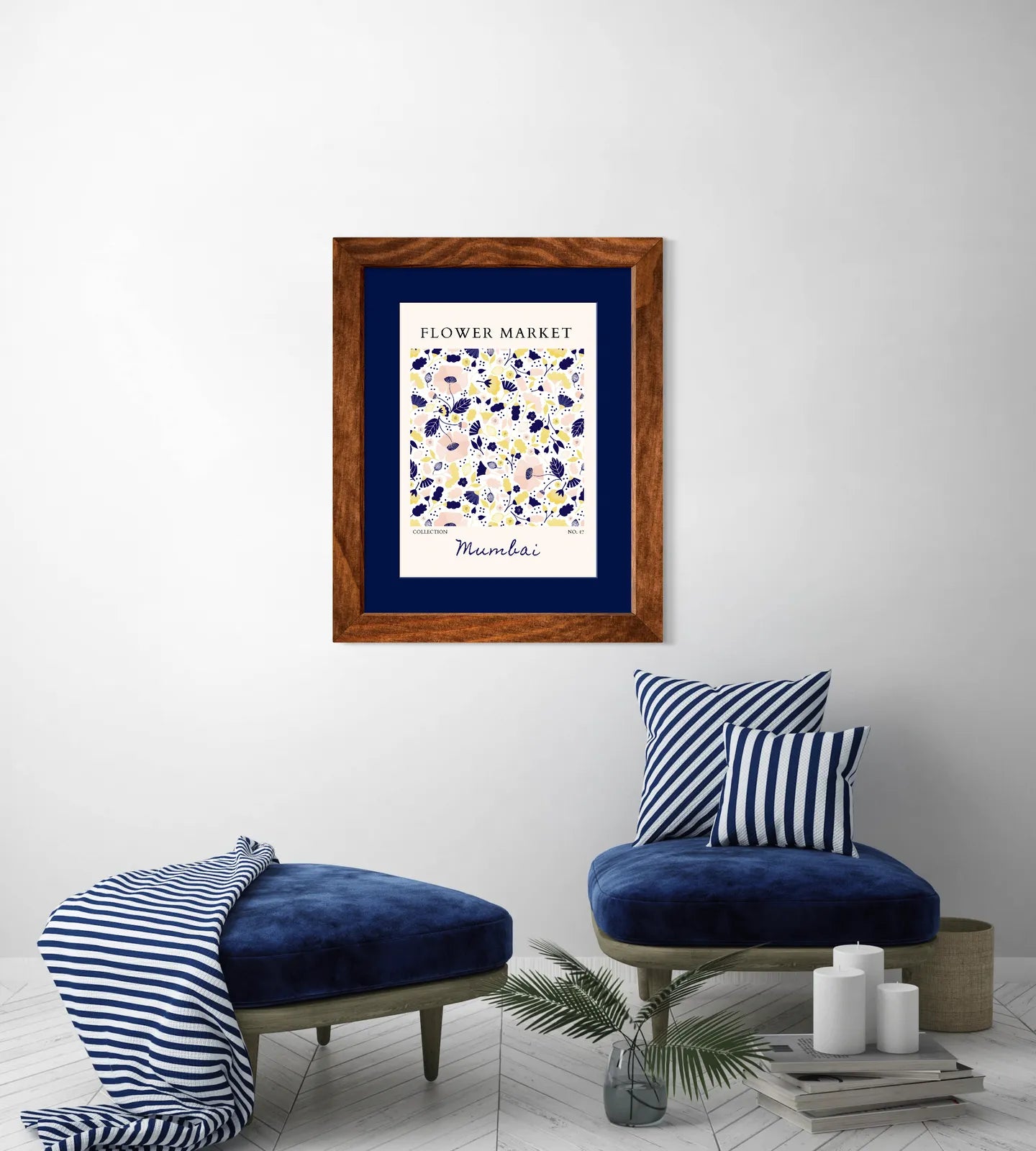 Mumbai Floral Fusion Art Print – Contemporary Indian Botanical Design
