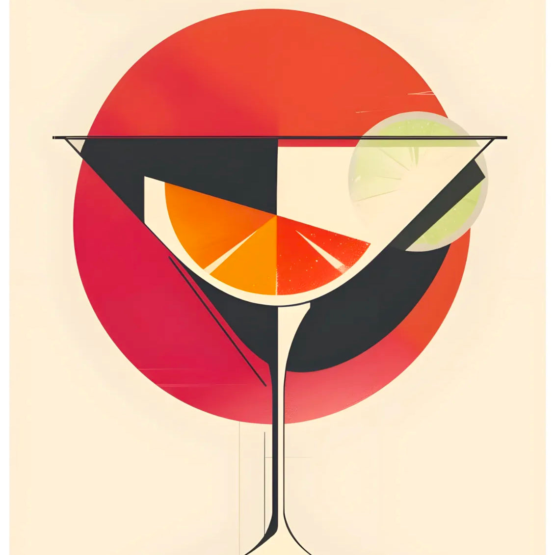 Vintage Margarita Art Print – 1920s Inspired Retro Decor 3