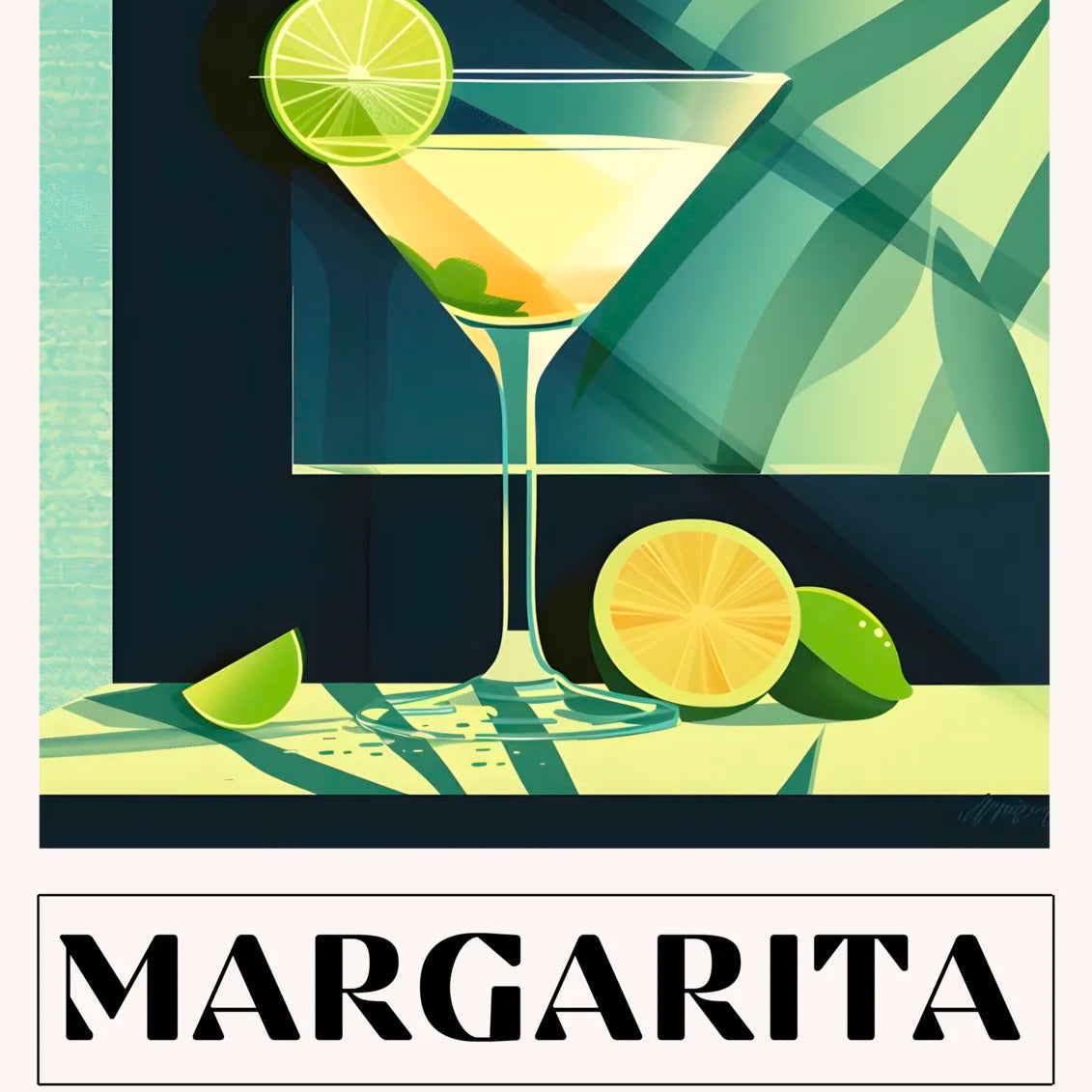Margarita Art Print – Moody Retro Shadows & Sunlight 3