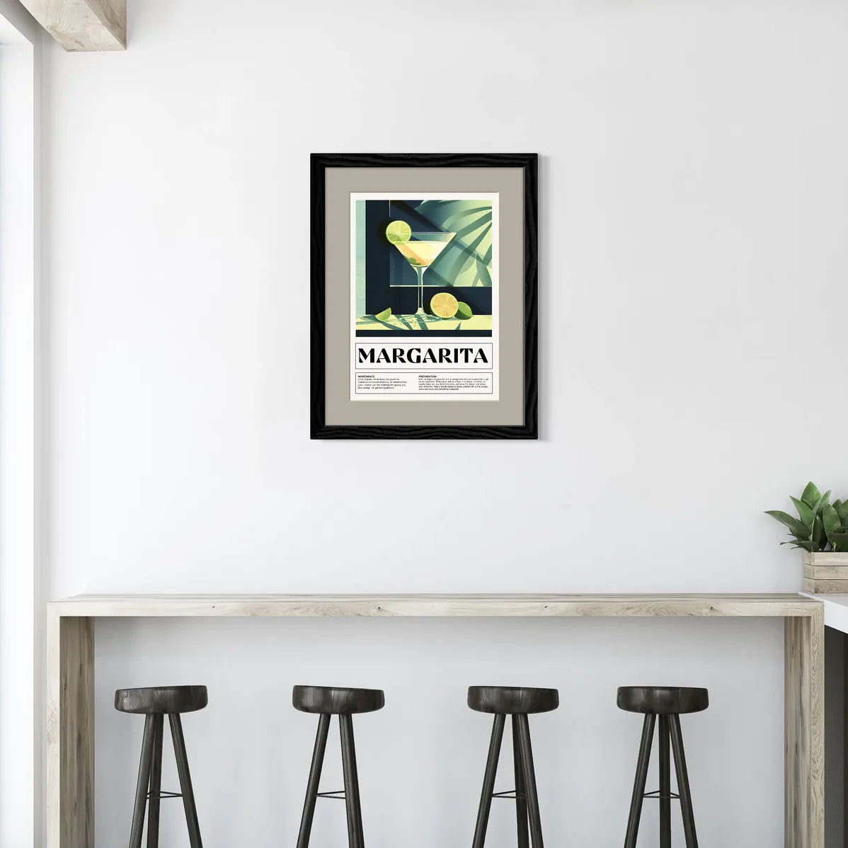 Margarita Art Print – Moody Retro Shadows & Sunlight 2