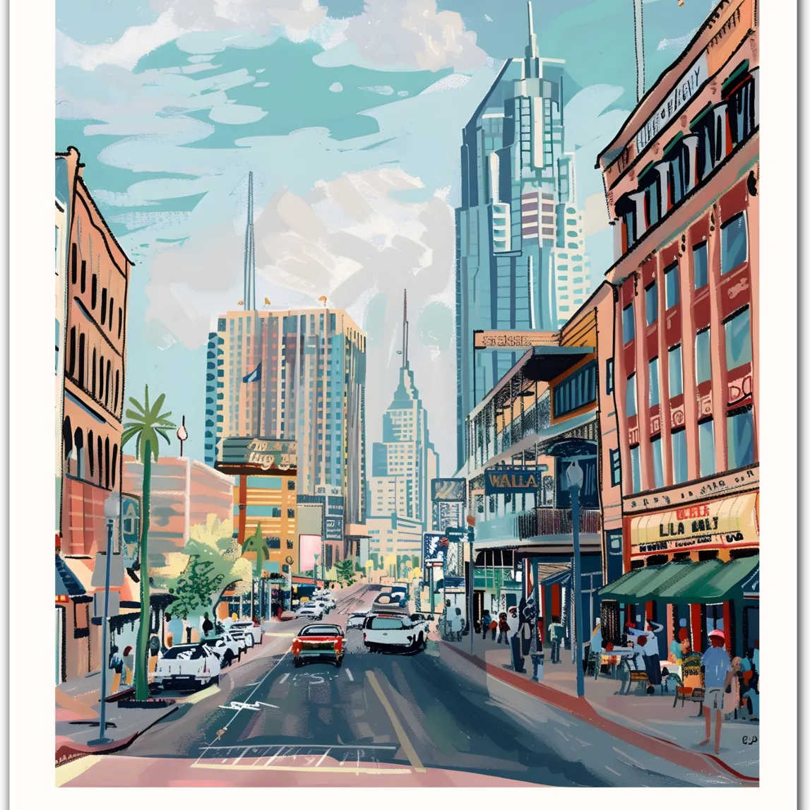 Memphis Art Print - Dynamic City Views of Tennessee’s Cultural Hub