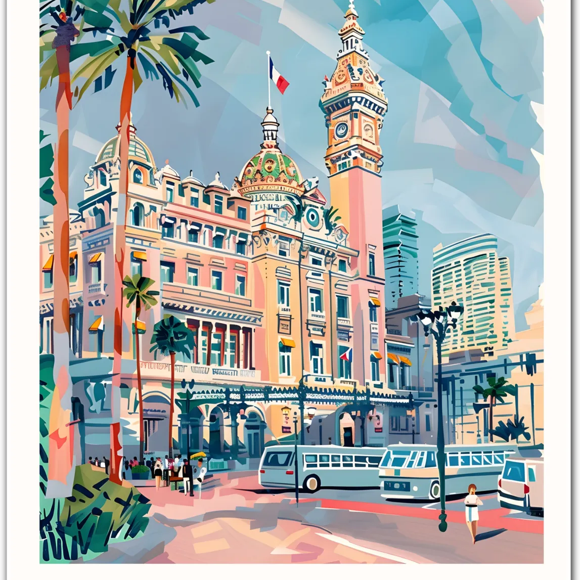 Monte Carlo Art Print - Glamorous Views of Monaco’s Luxury District