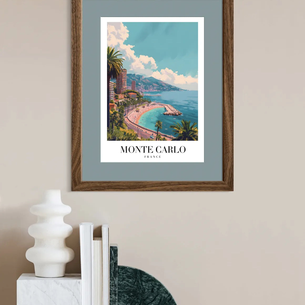 Luxury Monte Carlo Art Print – Coastal Views & Glamor in Monaco