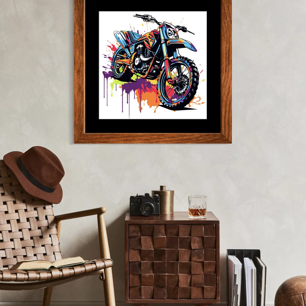 Rally Motorbike In Paint Explosion Design 2