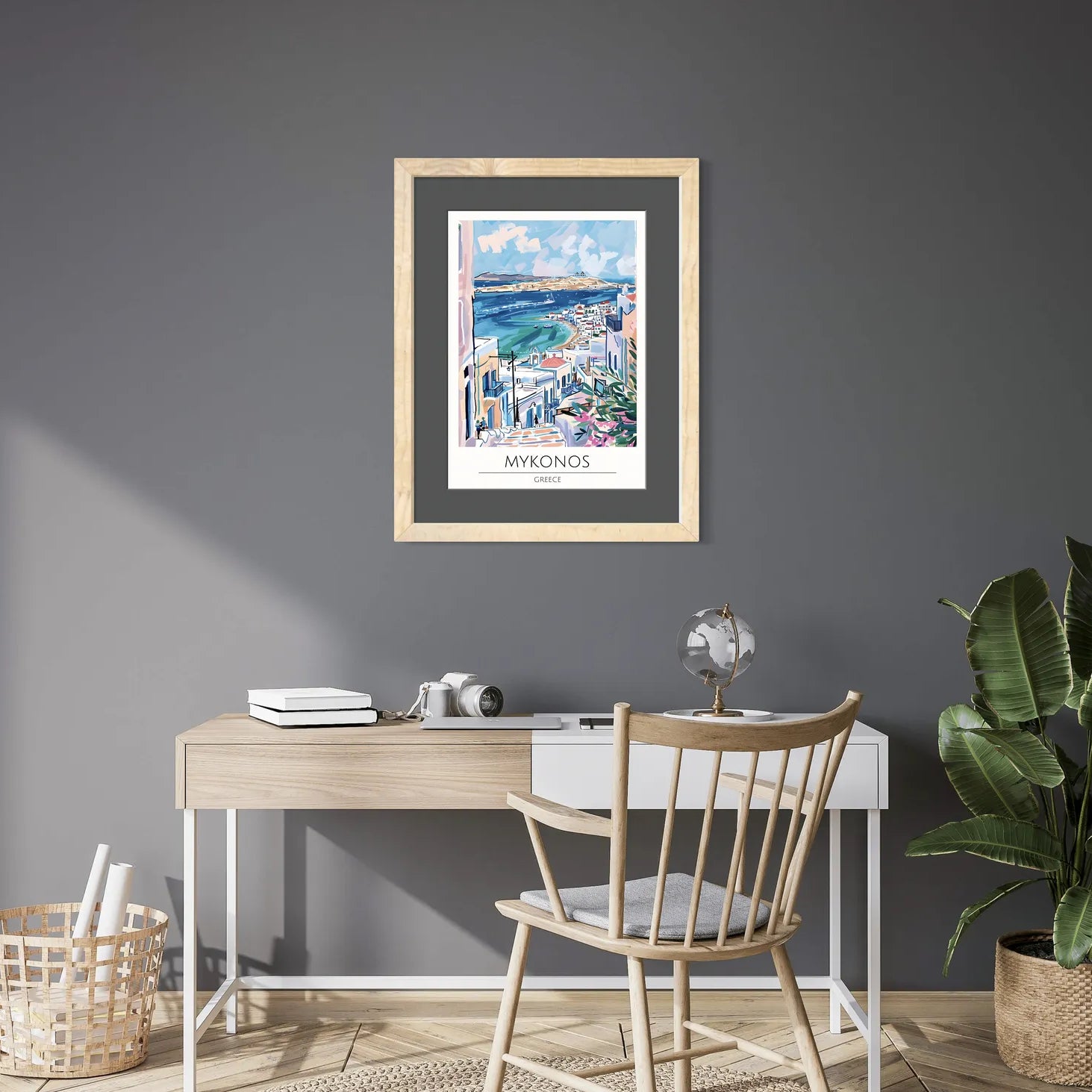 Mykonos Coastal View Art Print 2