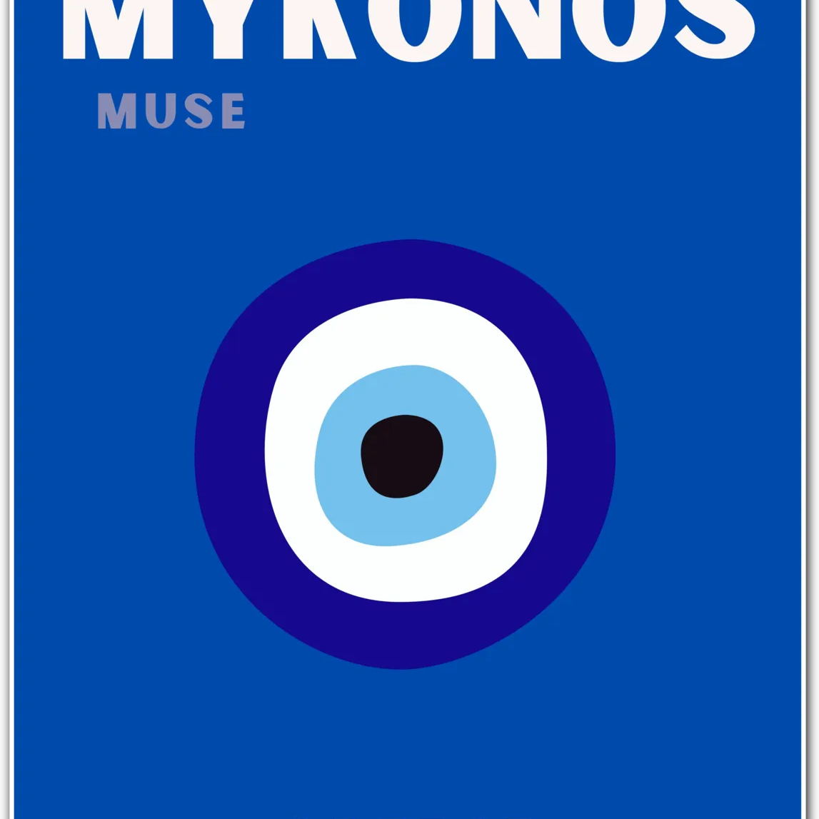 Mykonos Greek Evil Eye Protection Art Print