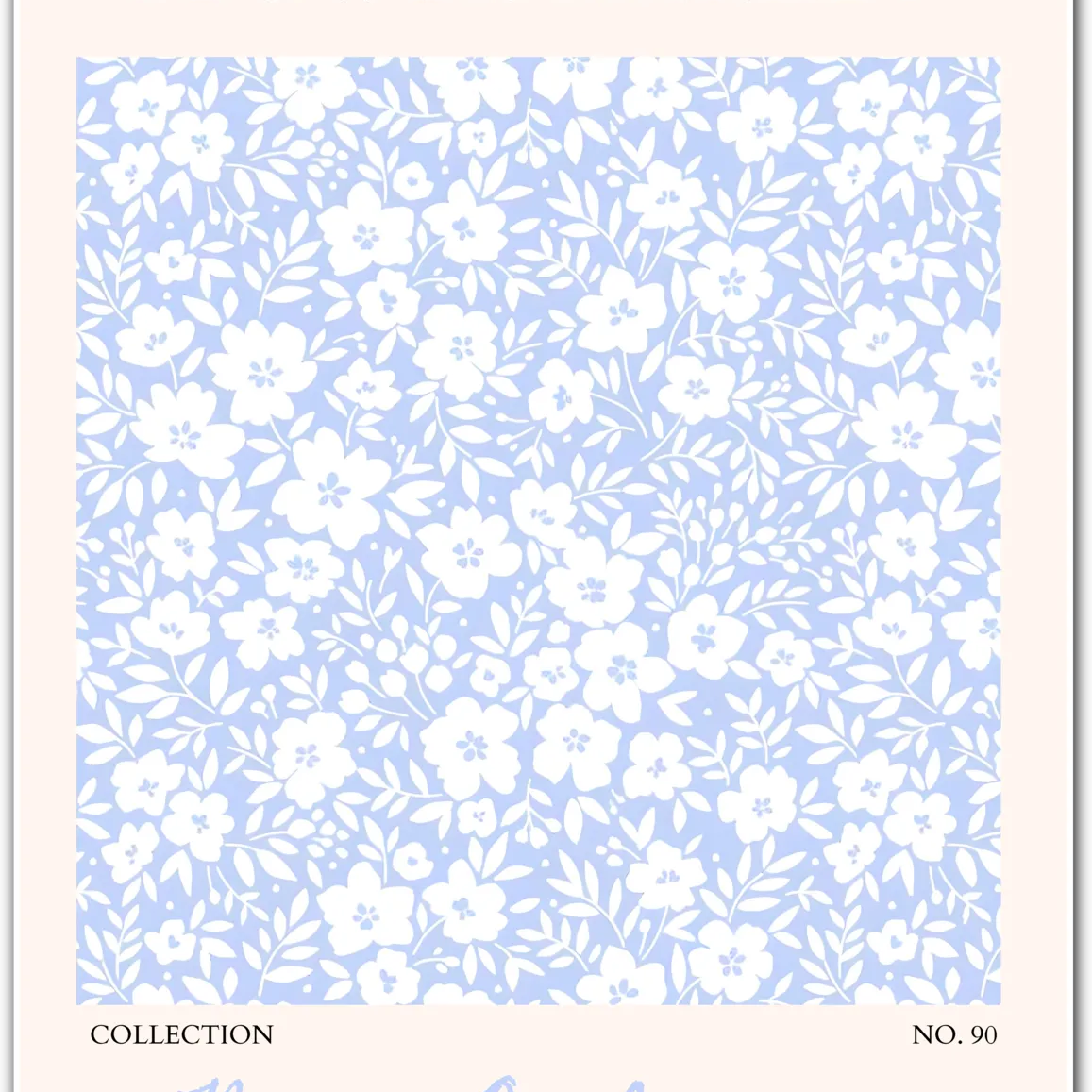 New Orleans Flower Market Art Print – Pastel Blue Southern Charm