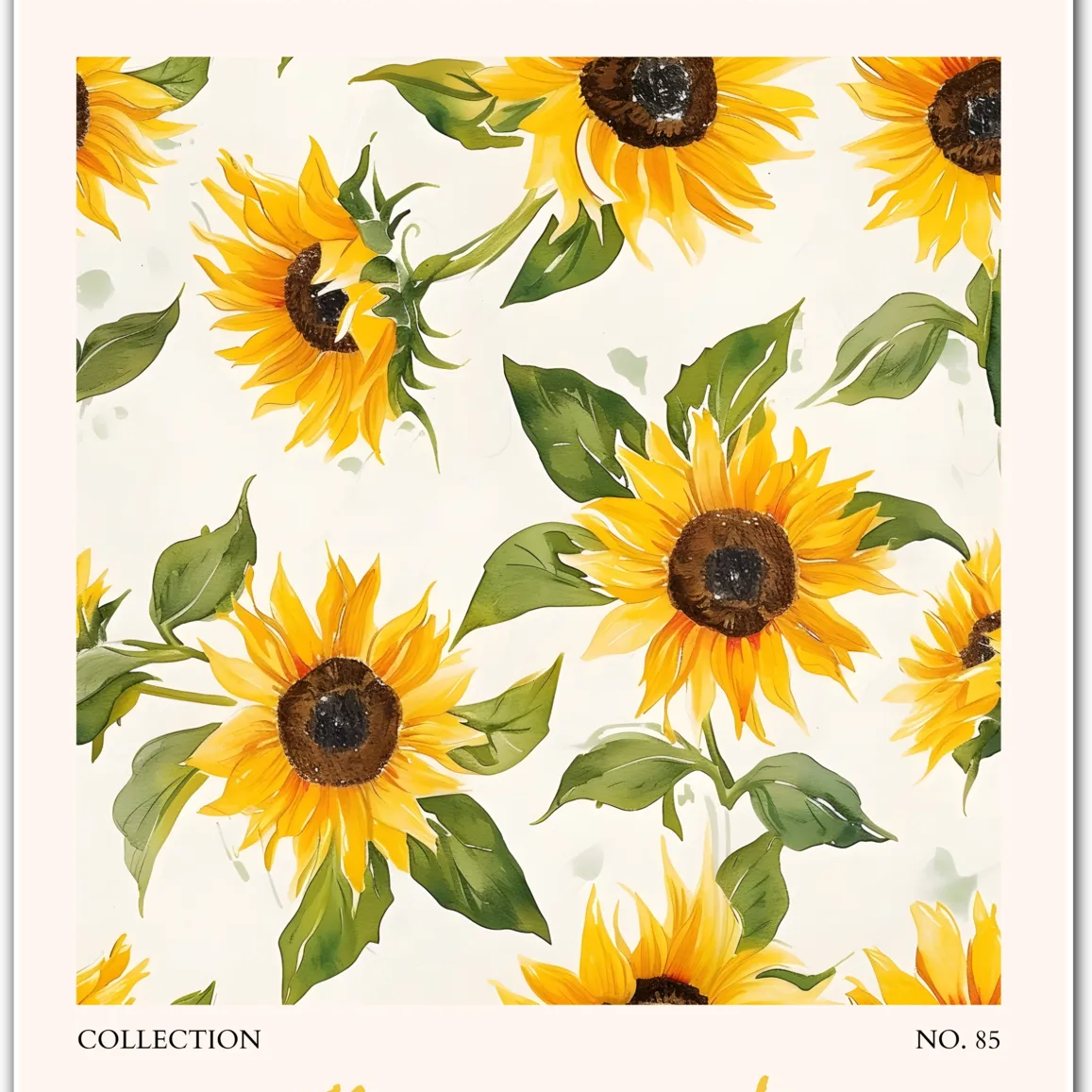 Newport Flower Market Art Print – Golden Sunflower Radiance on the Coast