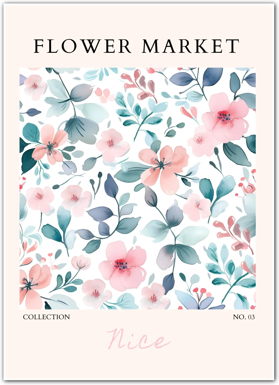 Nice Flower Market Art Print – Watercolour Florals of the French Riviera