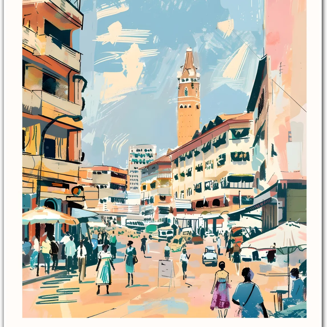 Nairobi Art Print - Urban Life in Kenya’s Vibrant Capital