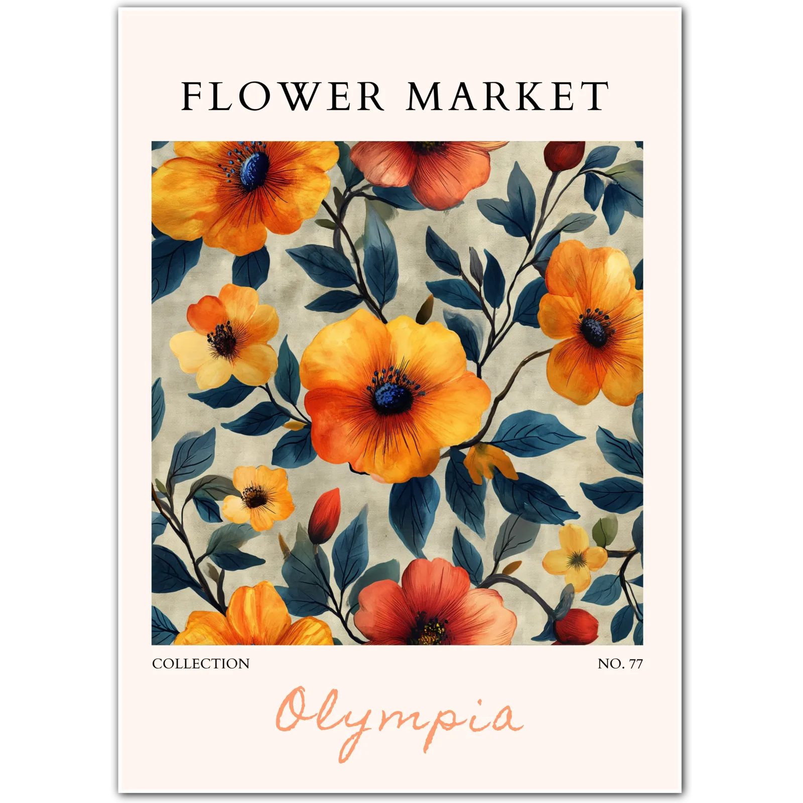 Sunset Blooms – Olympia Botanical Watercolour