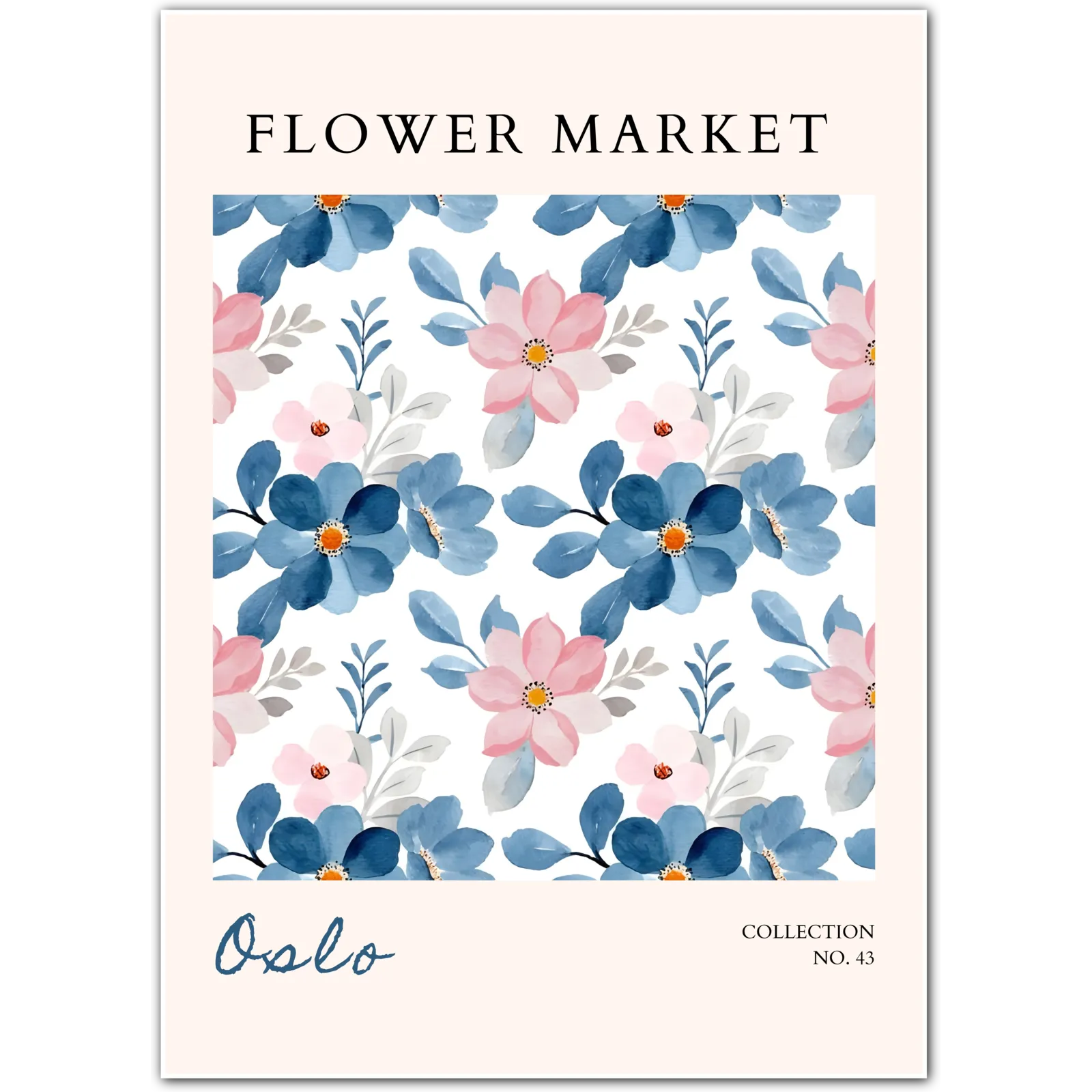 Blush & Blue Whimsy – Oslo Soft Floral Watercolour