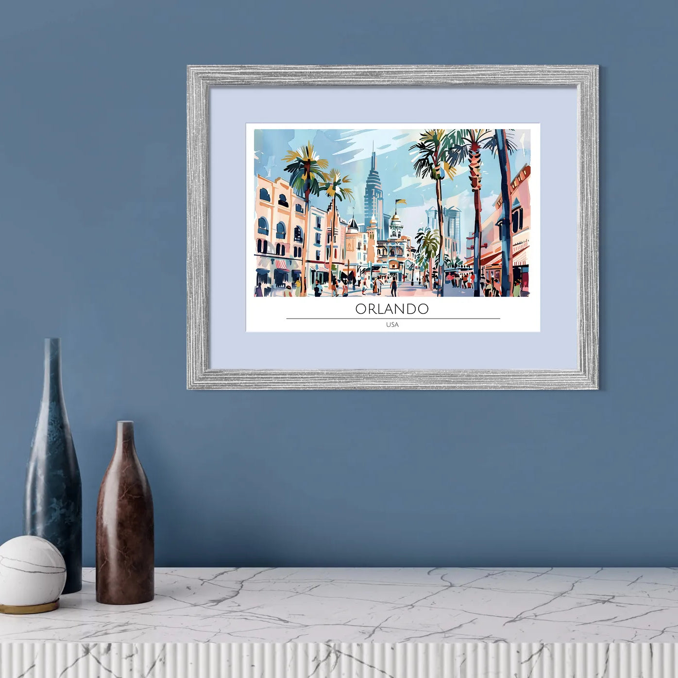 Orlando Cityscape - Florida Urban Art Print