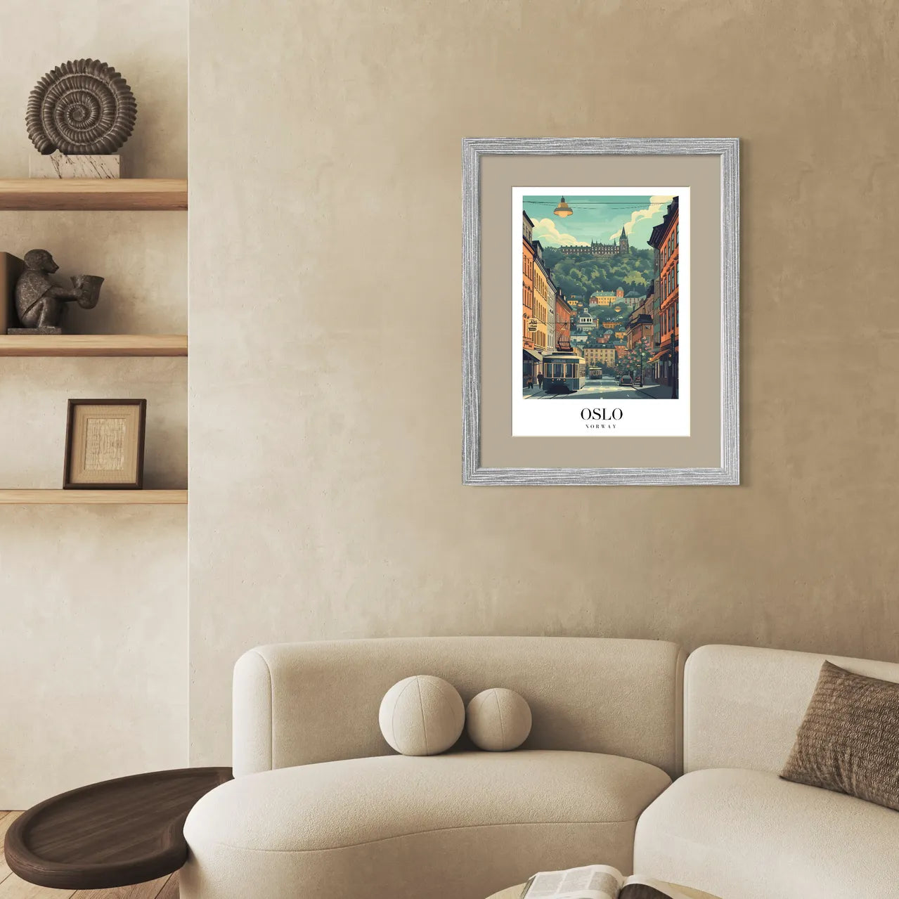 Charming Oslo City Art Print – Norwegian Architecture & Scenic Views