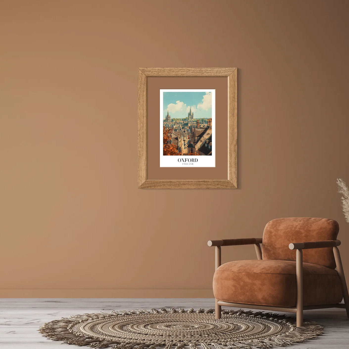 Timeless Oxford Cityscape Art Print – Vintage Style English Architecture