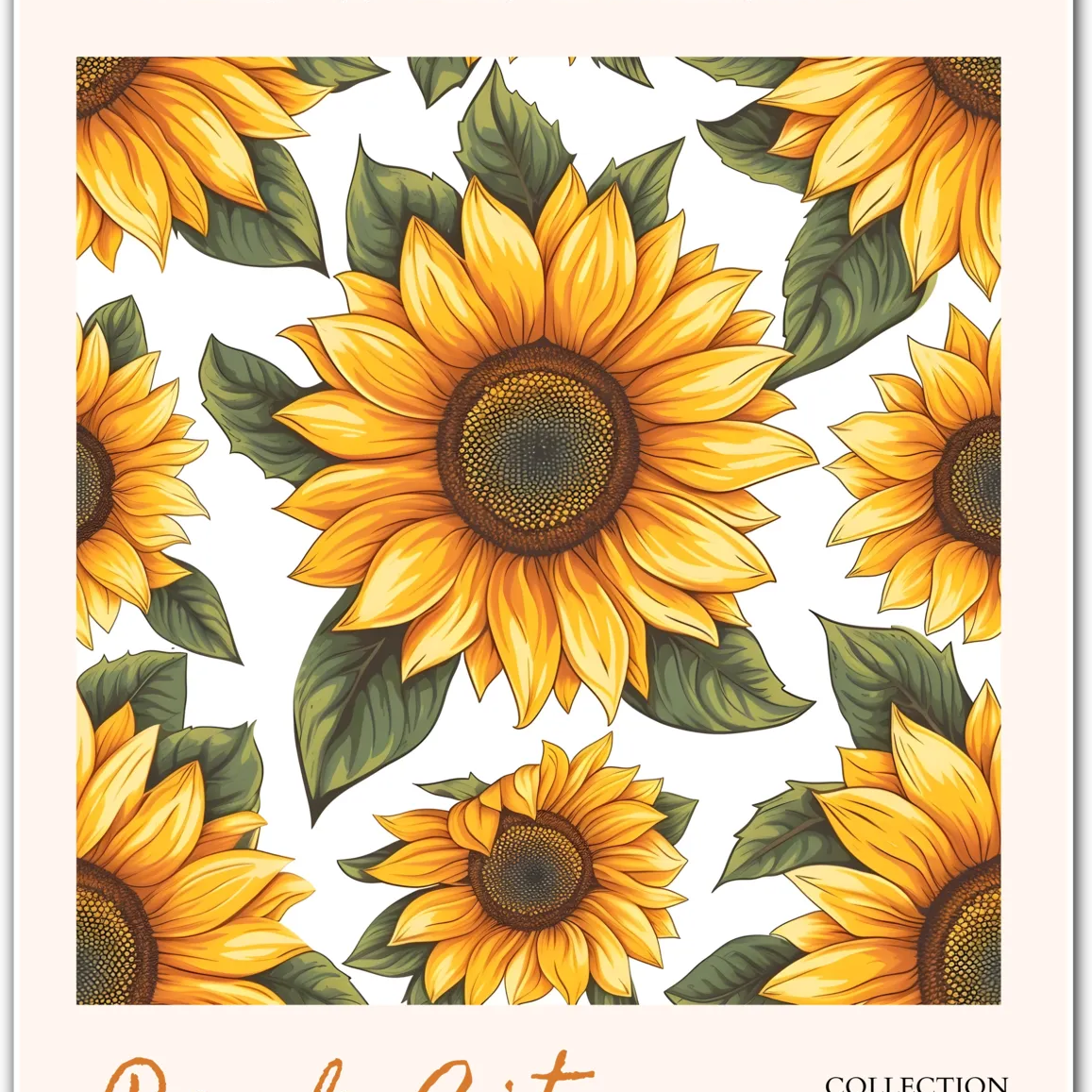 Golden Bloom Cluster – Park City Sunflower Art Print