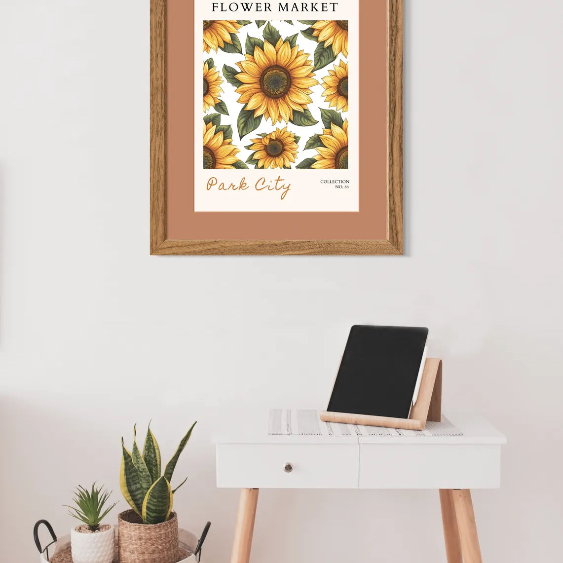 Golden Bloom Cluster – Park City Sunflower Art Print