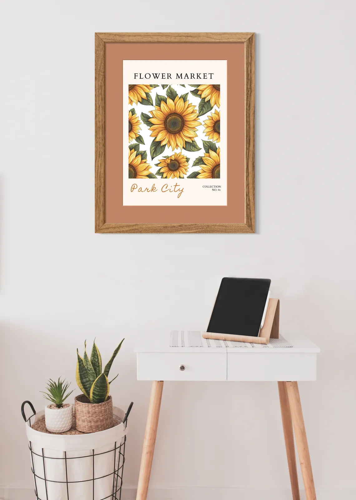 Golden Bloom Cluster – Park City Sunflower Art Print