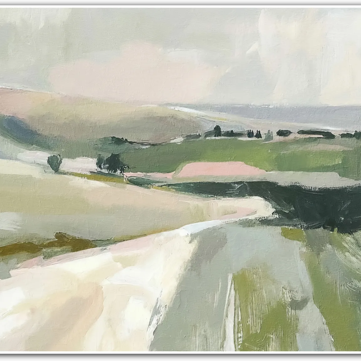 Afternoon Drift – Gentle Hills in Sun-Faded Tones