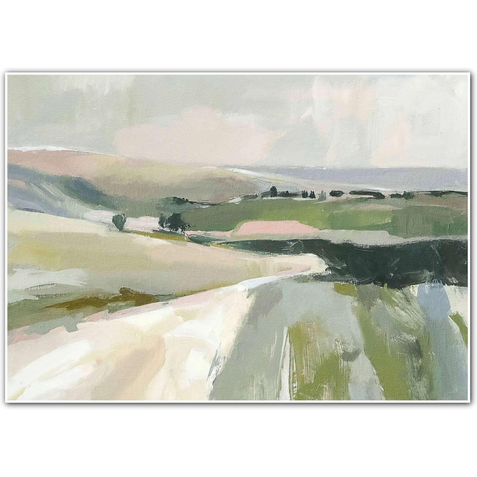 Afternoon Drift – Gentle Hills in Sun-Faded Tones