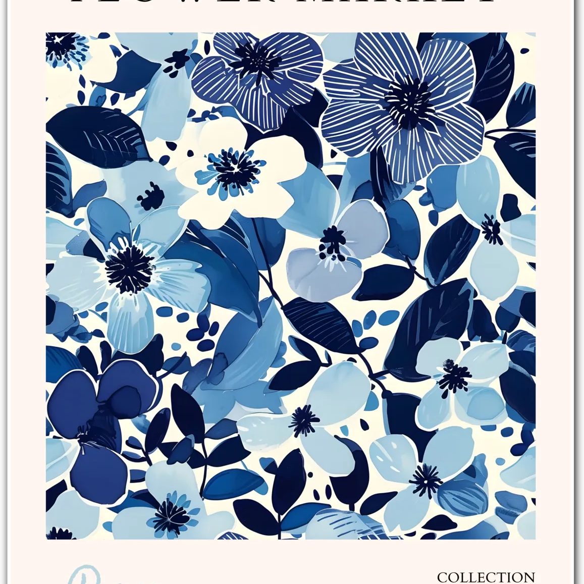 Indigo Garden Harmony – Paz Blue Floral Print