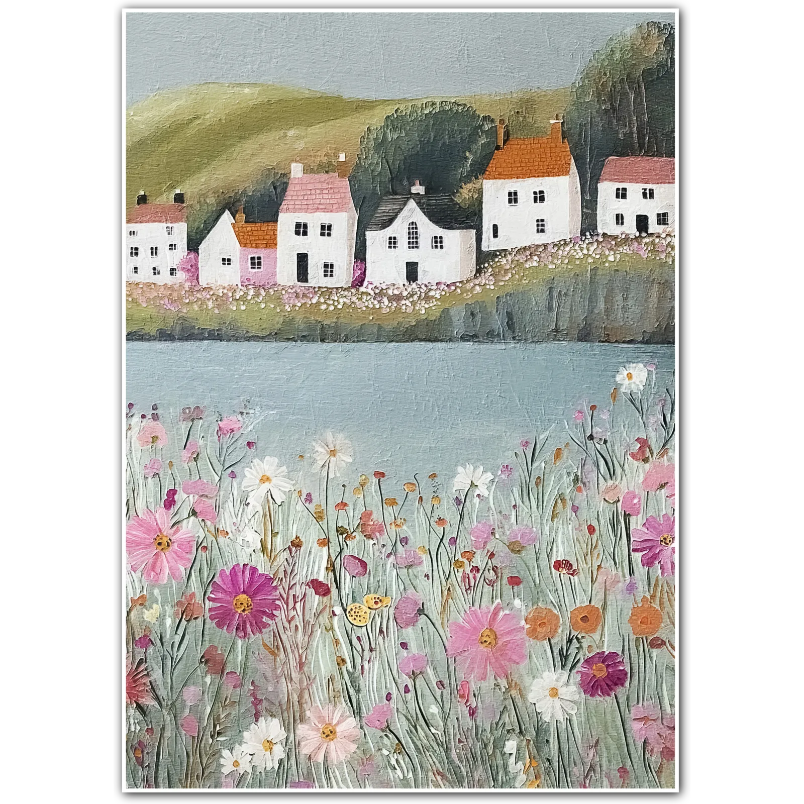 Riverbank Serenity – Floral Waterside Hamlet