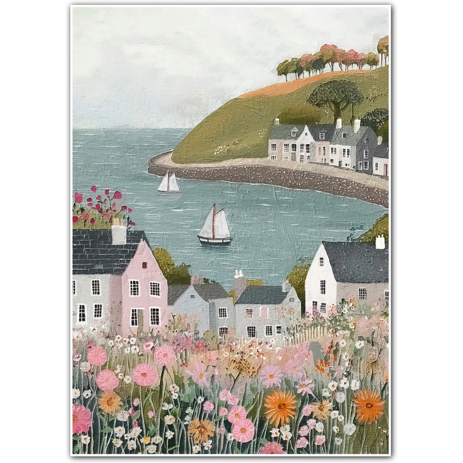 Harbour View Haven – Pink Roofs and Coastal Calm