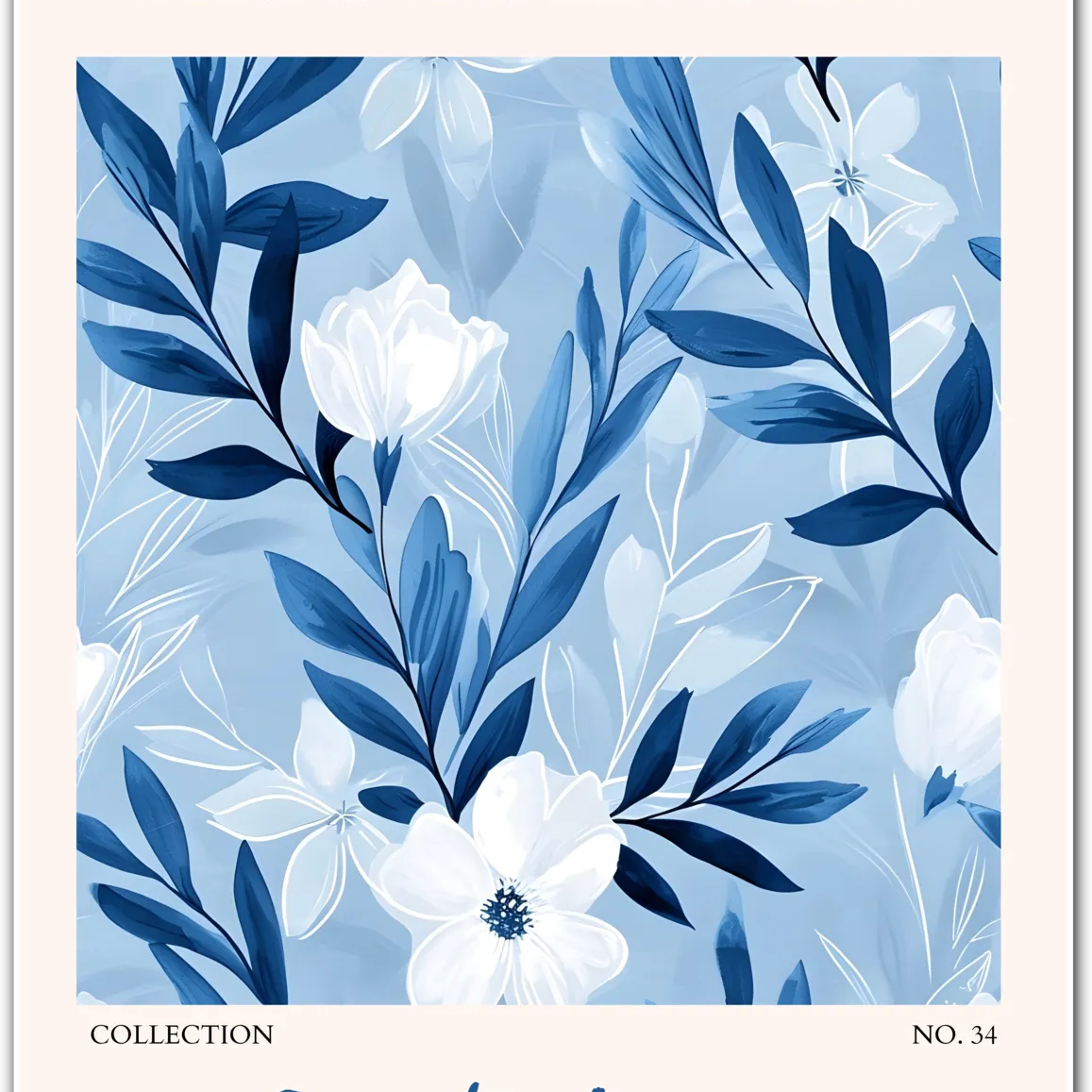 Botanical Blues – Port Louis Watercolour Floral Art