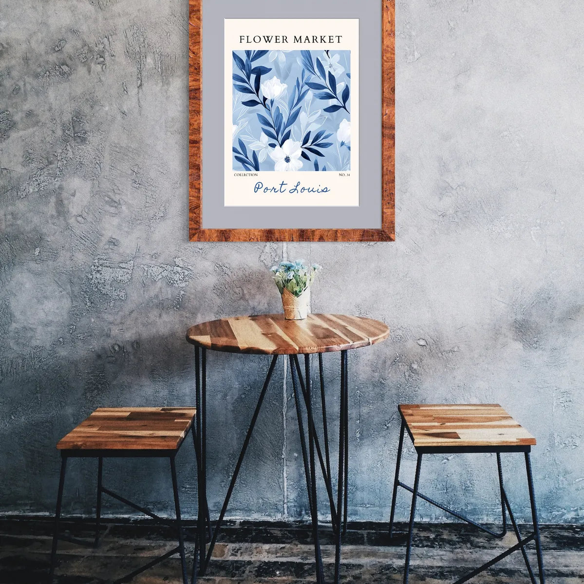 Botanical Blues – Port Louis Watercolour Floral Art