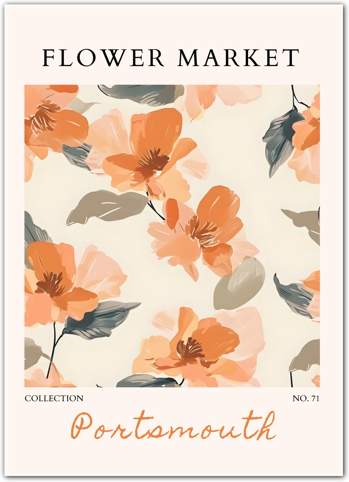 Peach Petal Drift – Portsmouth Painterly Floral Print