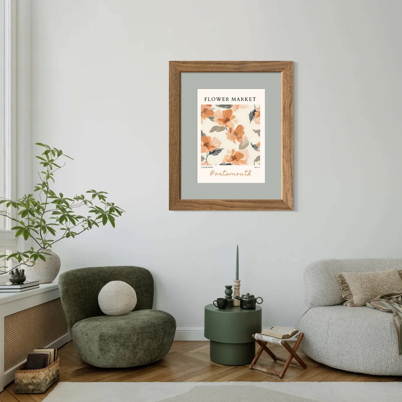 Peach Petal Drift – Portsmouth Painterly Floral Print