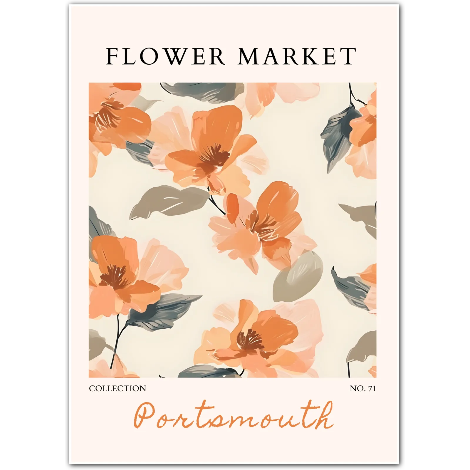 Peach Petal Drift – Portsmouth Painterly Floral Print