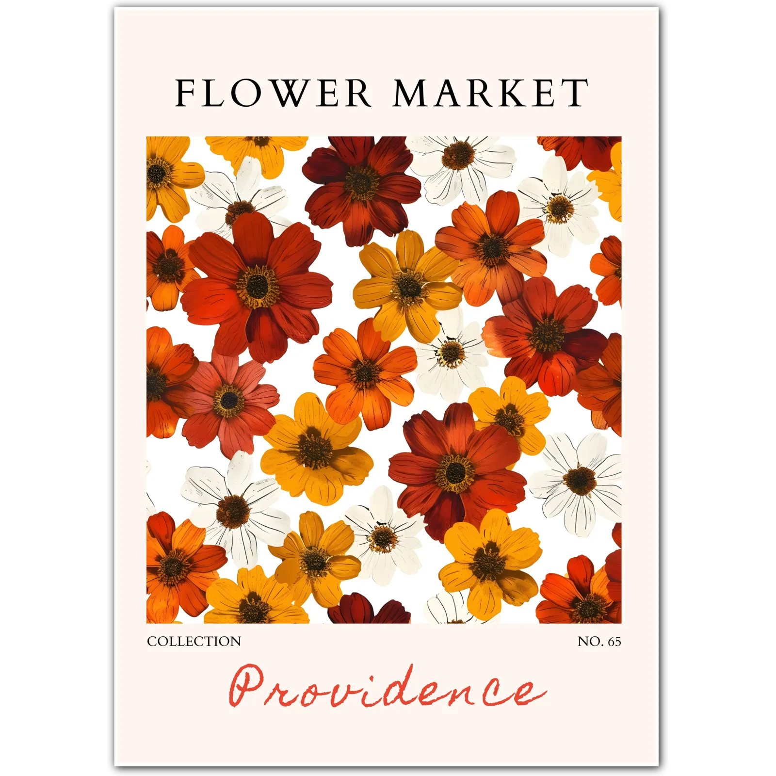 Wildflower Rhapsody – Providence Autumn Floral Poster
