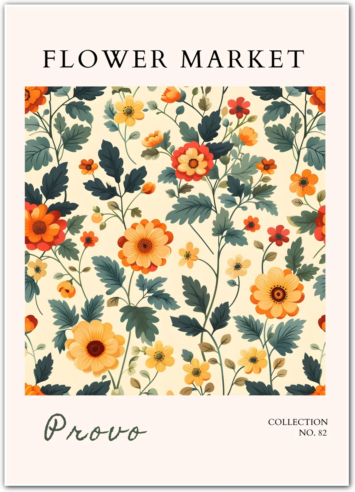 Wild Garden in Provo – Vintage Botanical Wall Art Print