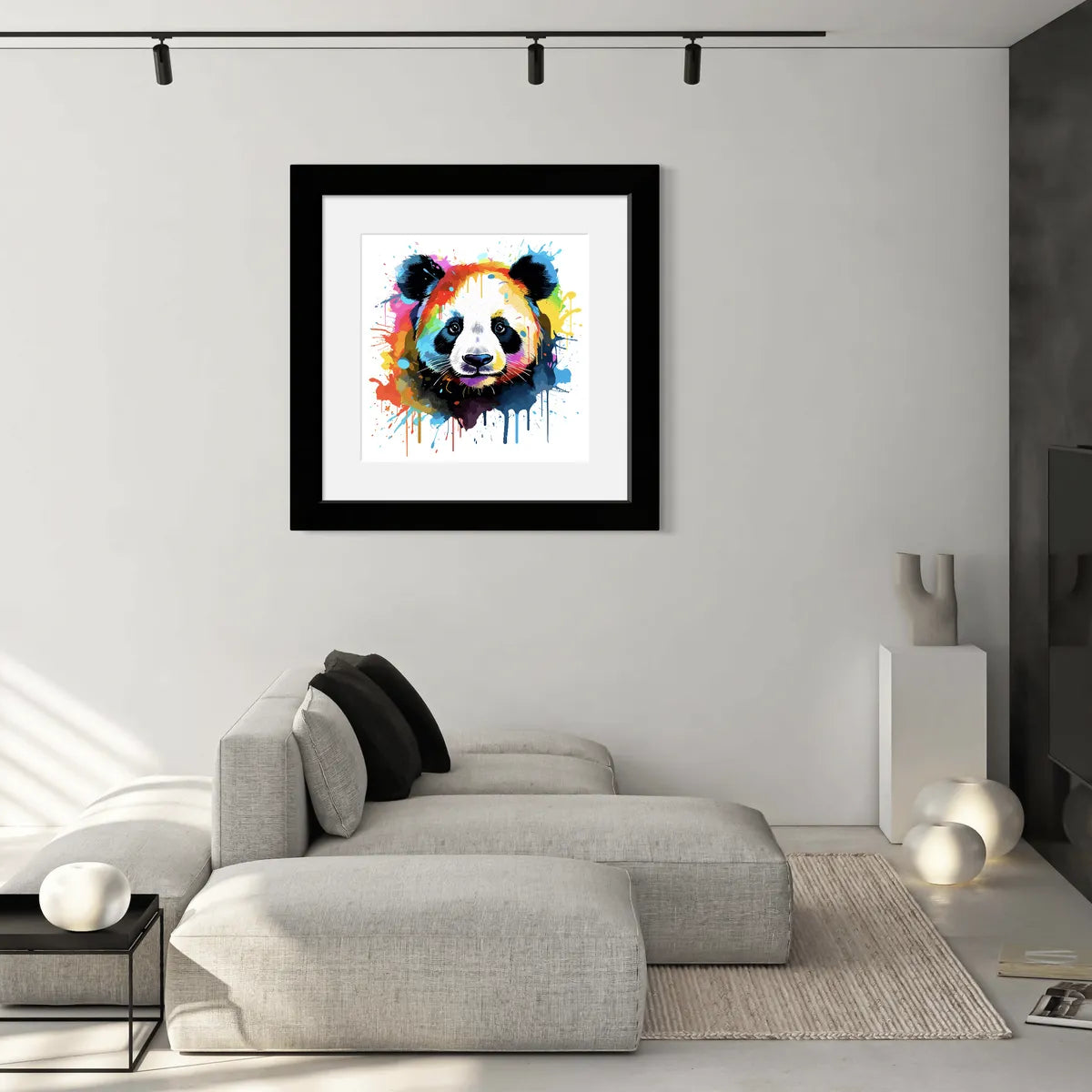 Fireworks Paint Splash Panda Art Print 2