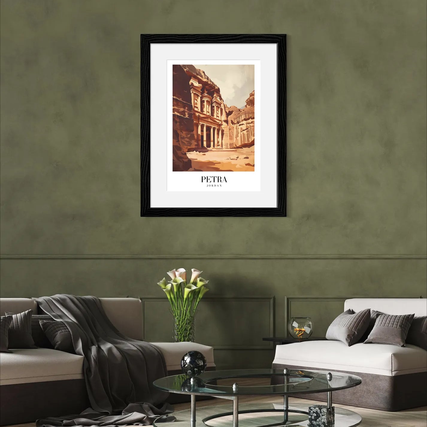 Majestic Petra Art Print – Vintage Exploration of Jordan’s Ancient City