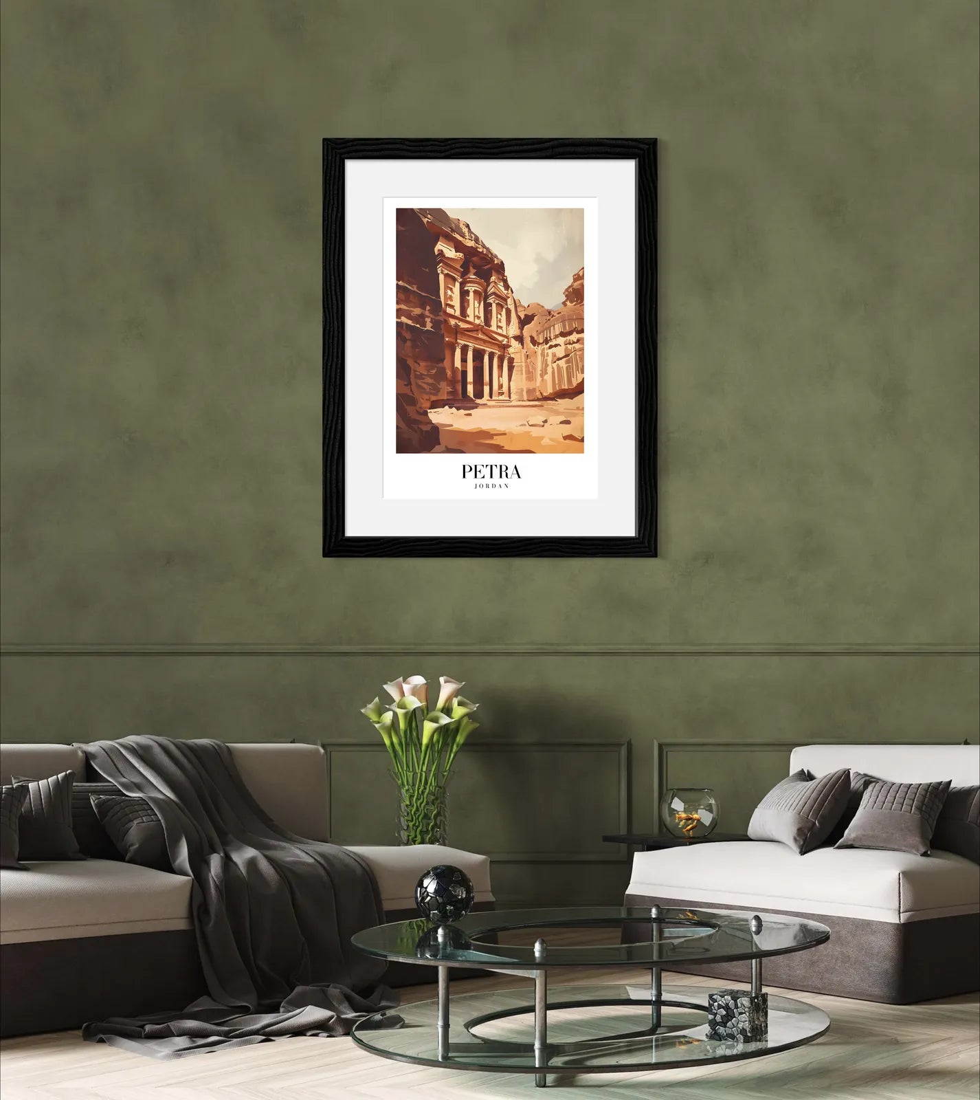Majestic Petra Art Print – Vintage Exploration of Jordan’s Ancient City