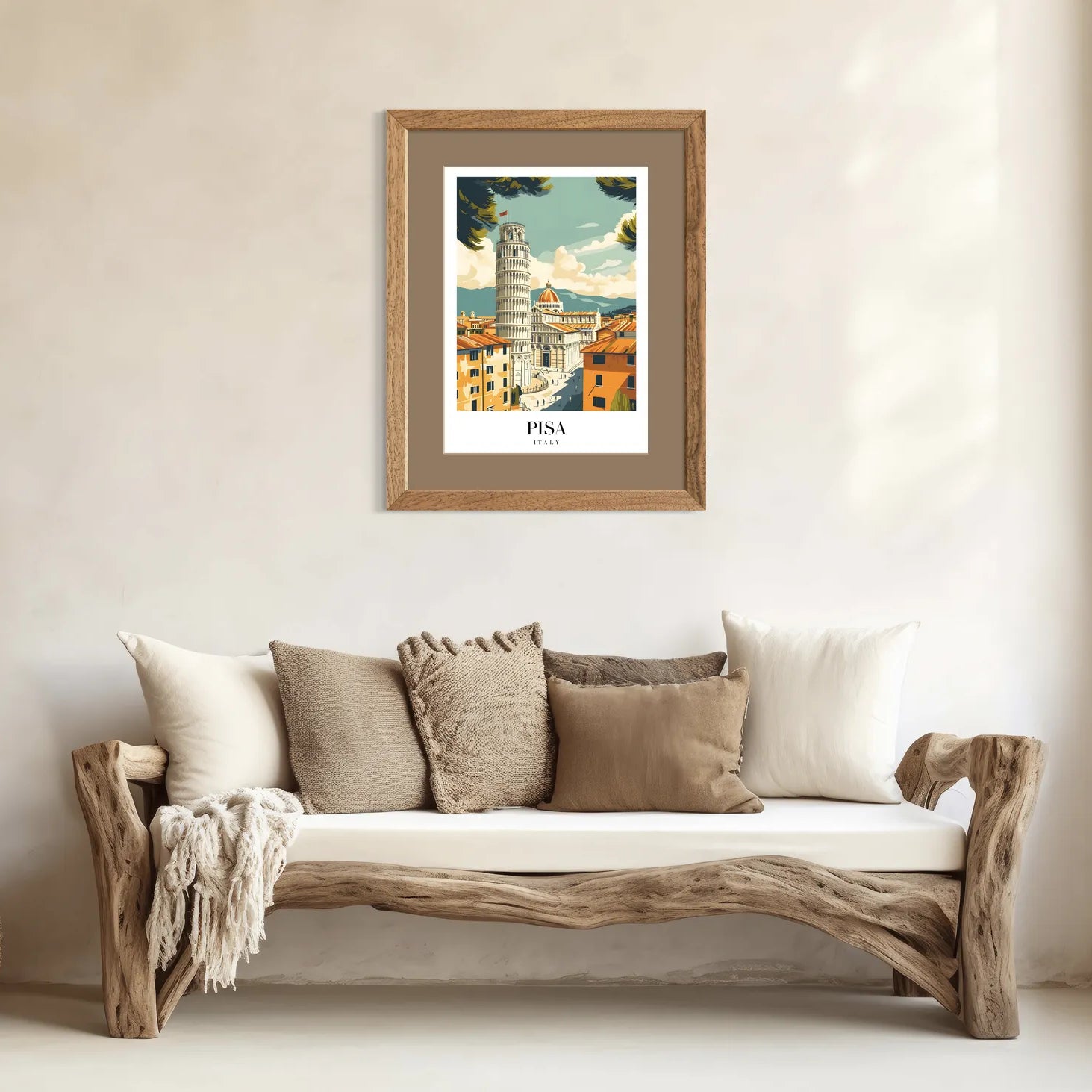 Iconic Leaning Tower of Pisa Art Print – Vintage Italian Landmark