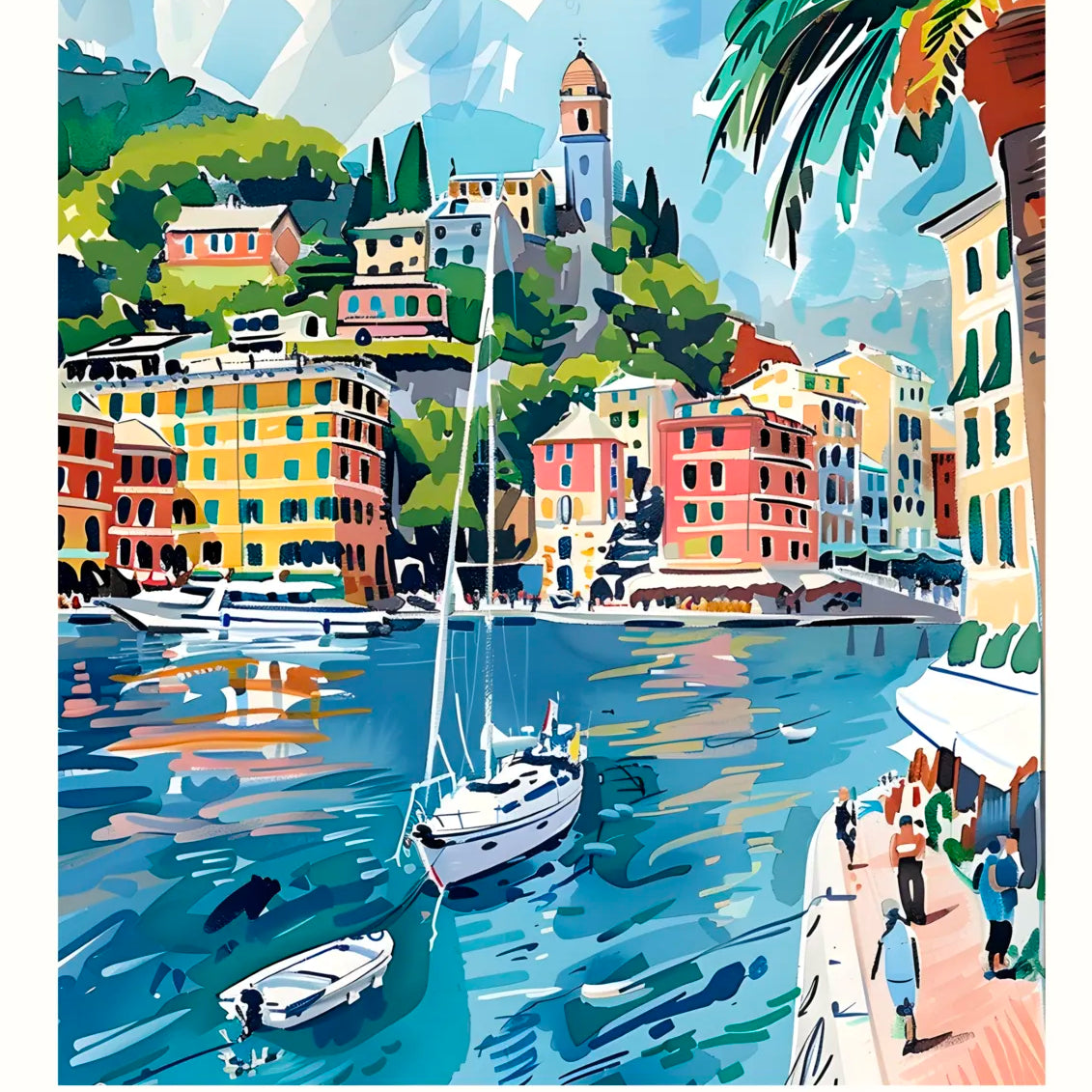 Portofino Serene River View Art Print 3