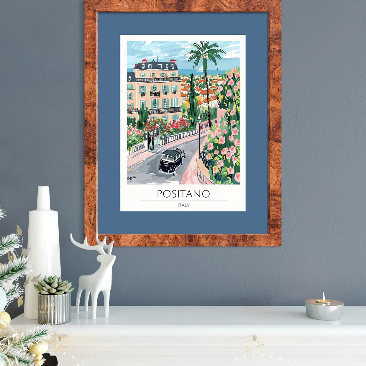 Positano Italy Art Print – Scenic Amalfi Coast