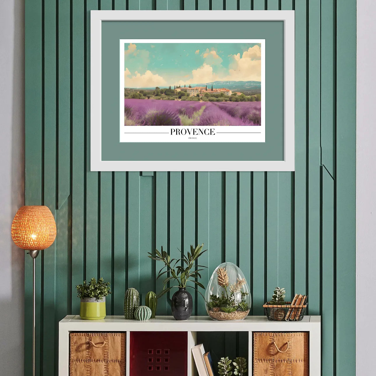 Provence France Art Print with Lavender Fields
