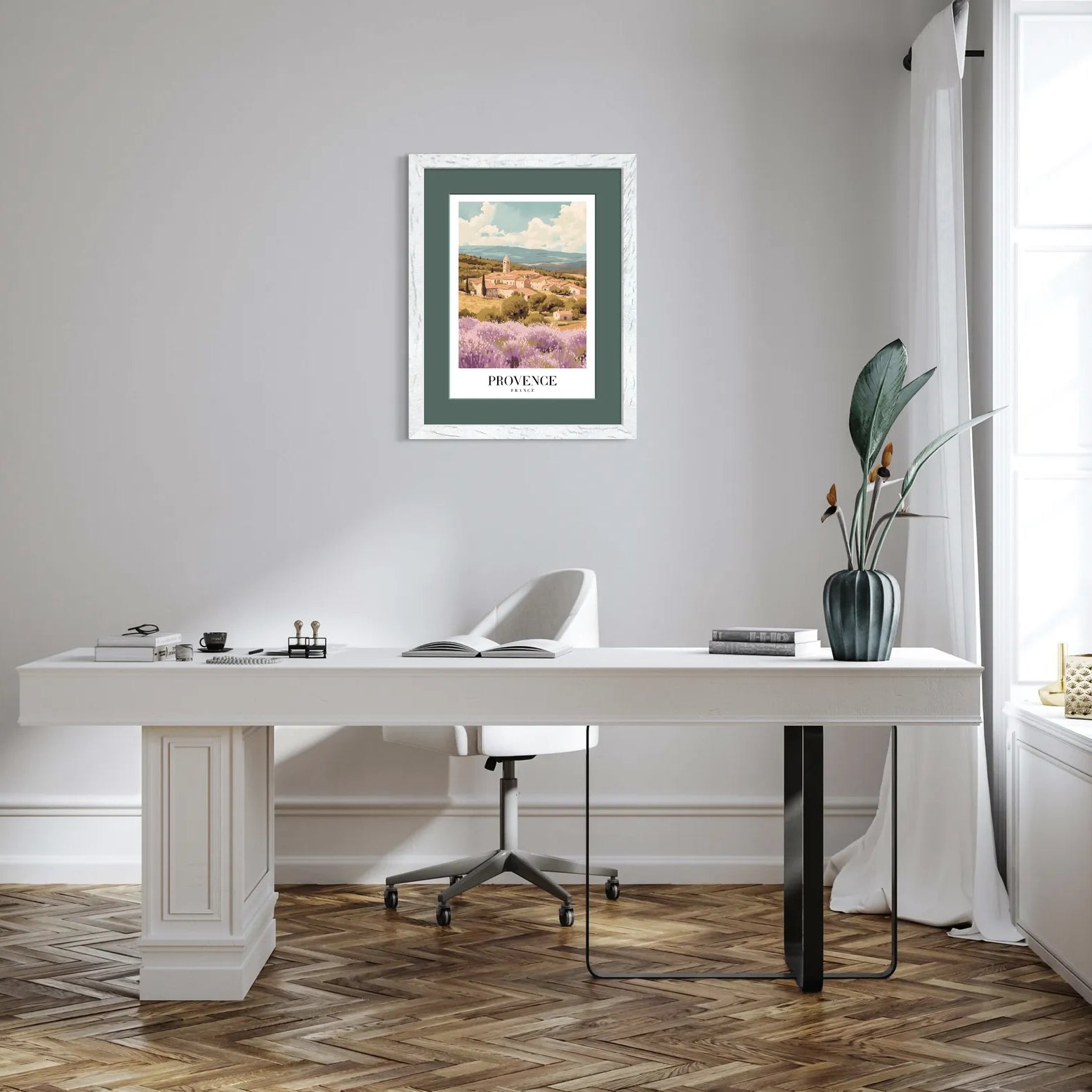 Lavender Fields of Provence: Tranquil French Countryside Art Print