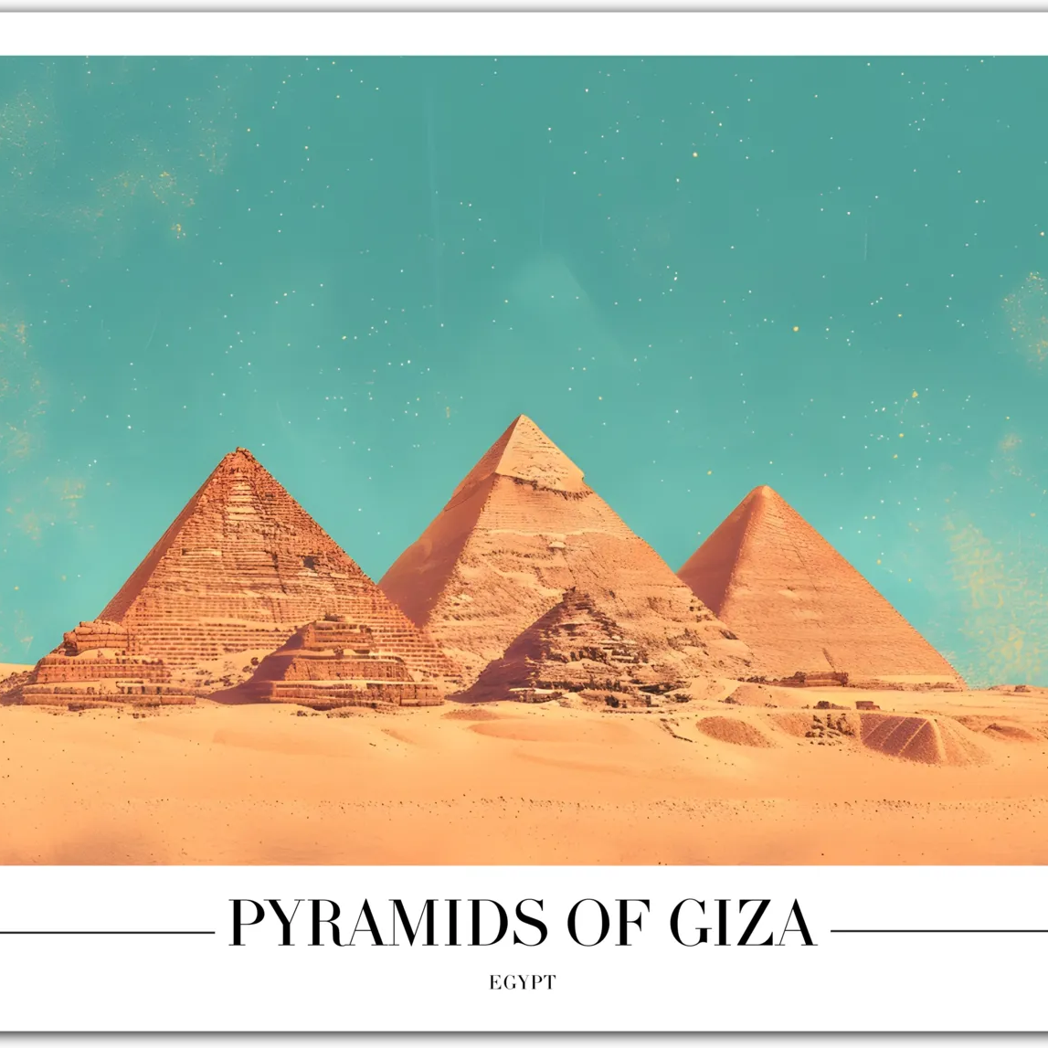 Pyramids of Giza Egypt Art Print