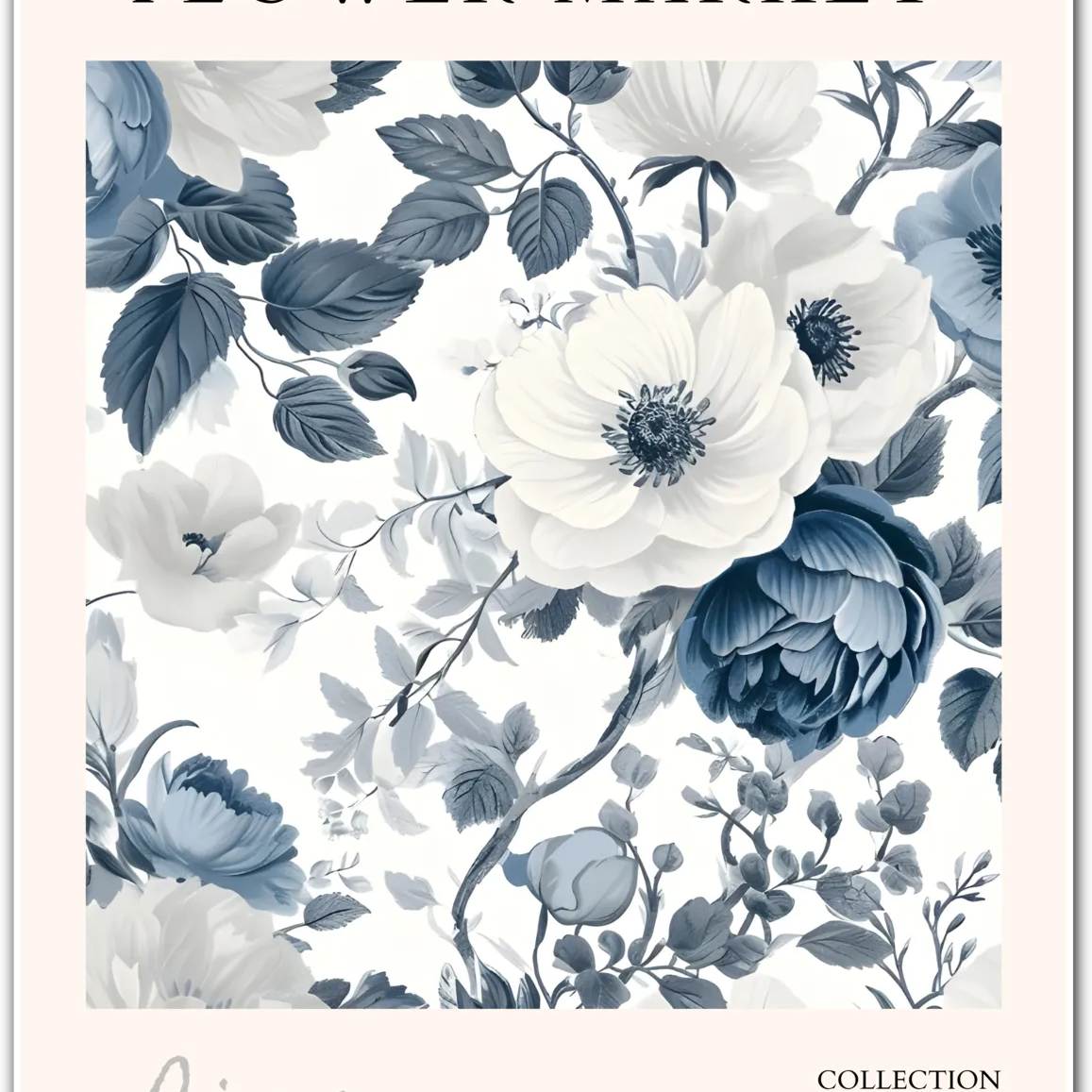 Playful Petals of Riga – Contemporary Baltic Floral Art Print