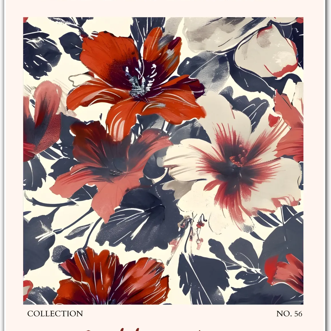 Bold Blooms of Rotterdam – Expressionist Floral Art Print