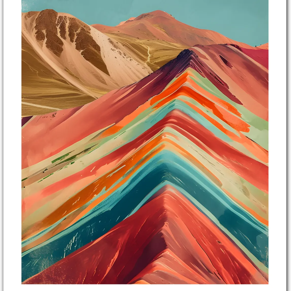 The Colourful Rainbow Mountains of Peru: A Natural Wonder Art Print