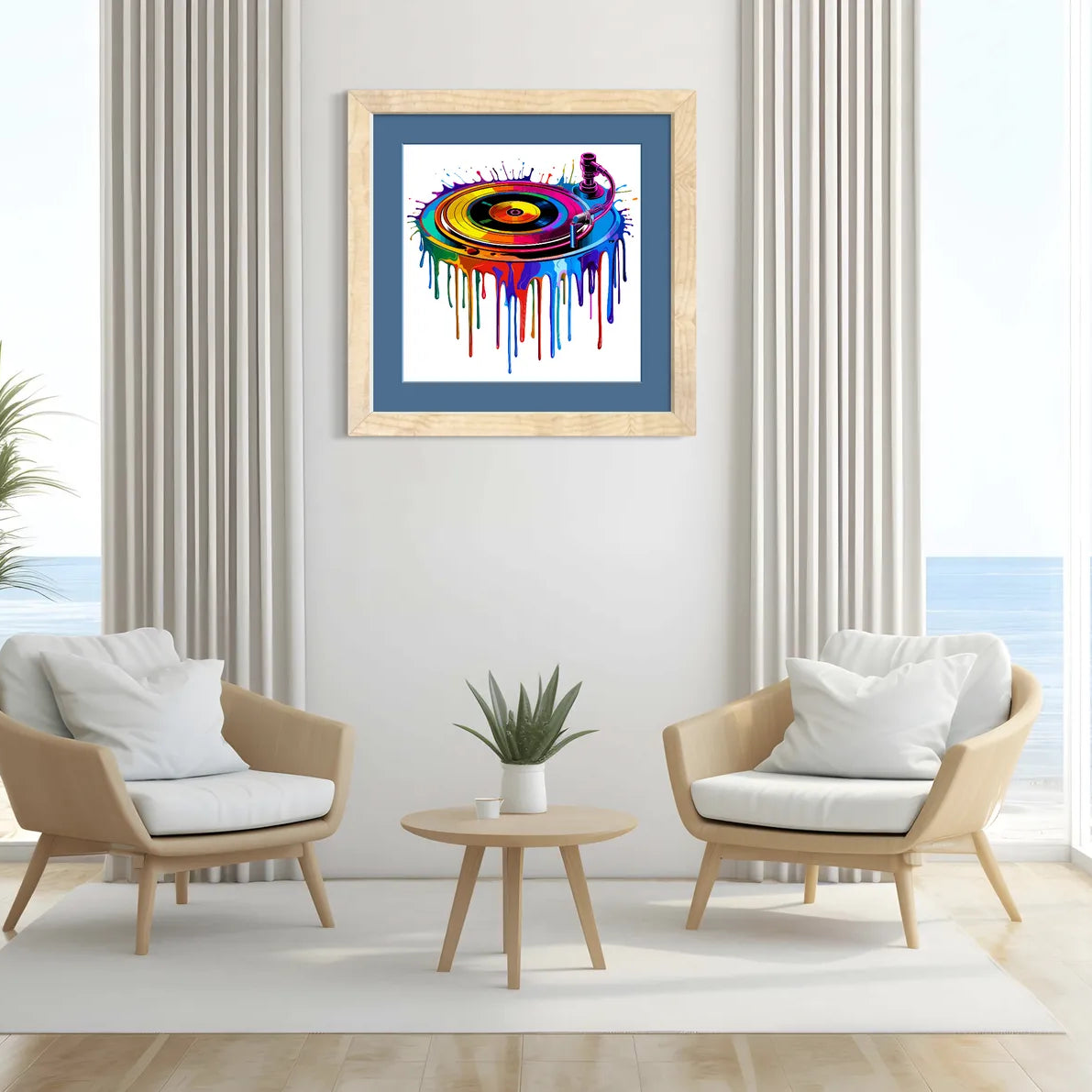 Fusion Of Colours LP On Turntable Art Print 2