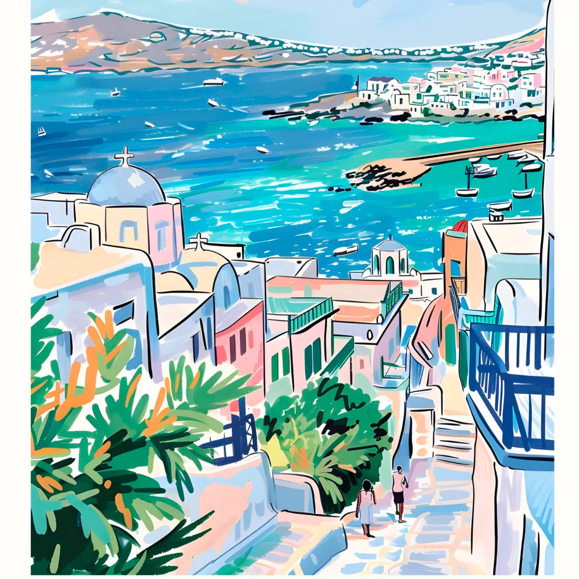 Rodi Coastal View with Sandy Beaches Art Print 3
