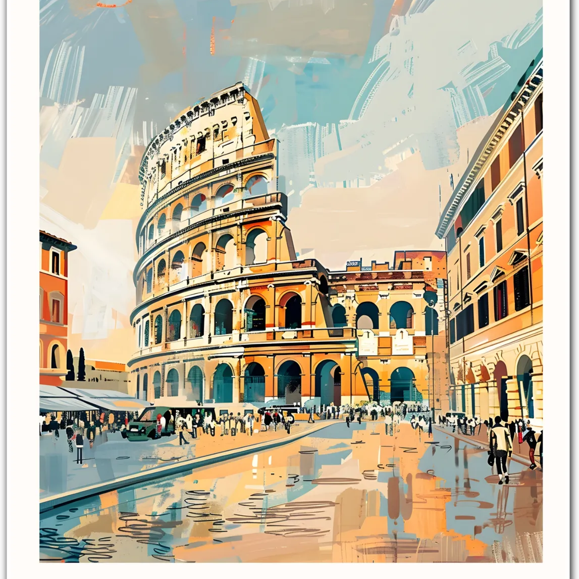 Rome Italy Art Print – Iconic Colosseum