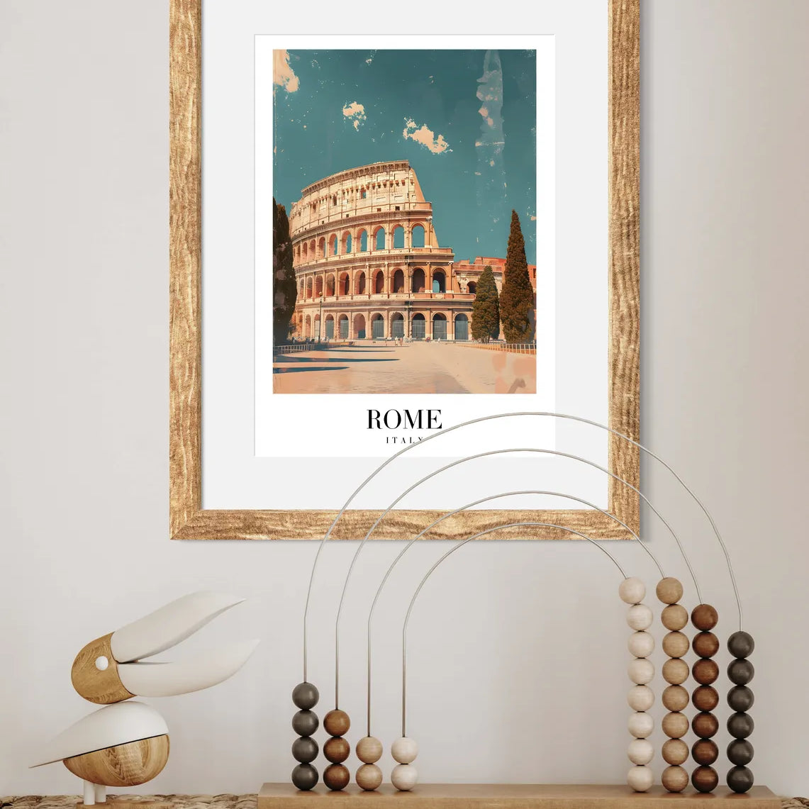 The Majestic Colosseum: Iconic Roman Landmark Art Print